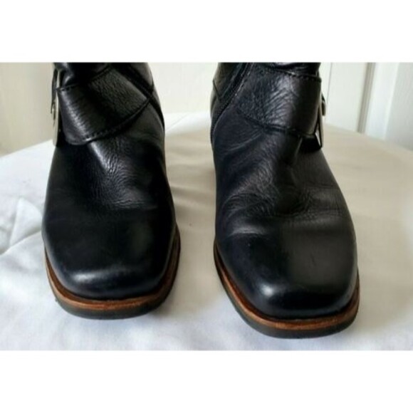WOLKY Black Leather Boots Buckle Strap Slouchy Boots EUR 36 | US 5.5-6 EUC - Picture 4 of 6